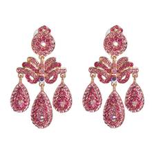 2020 Fashion Luxury Crystal Rhinestone Earring Women Indian Statement Long ZA Earrings Jewelry Female Large Baroque Drop Earring 2024 - buy cheap