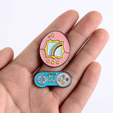 8 styles Classical 90's Game Console Lapel Enamel Cartoon Pins Pink Brooches Badges Clothes Bags pins Gift for Friends 2024 - buy cheap