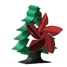 European style simple and portable Christmas tree fireplace fan 5-blade fan Energy Saving driven by thermal energy 2024 - buy cheap