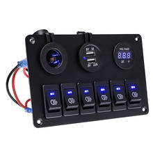 Interruptor basculante LED de 6 botones, interruptores de circuito para Auto, barco, barco, impermeable, Panel de Control de 12/24V 2024 - compra barato
