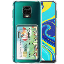 Funda para Xiaomi Redmi Note 9 Pro, carcasa transparente de TPU, funda trasera suave para tarjeta, Redmi note 9 Pro Max 2024 - compra barato