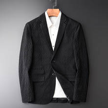 Мужской Блейзер высокого качества, Модный повседневный черный пиджак, плюс размер 4xl, Новое поступление, Мужской приталенный Блейзер 2024 - купить недорого