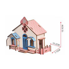 DIY Model toys 3D Wooden Puzzle Chocolate Cottage Wooden Kits Educational Puzzle Game Assembling Toys Gift for Kids P3 2024 - buy cheap