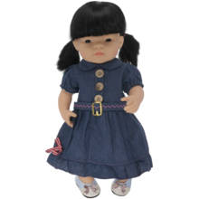38cm doll cowboy dress baby doll beautiful skirt clothing accessories 16 inch doll summer clothing 2024 - buy cheap