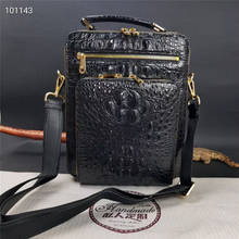 Exotic Genuine Alligator Skin Men's Small Handbag Authentic Crocodile Leather Satchels Purse Male Single Cross Shoulder Bag 2024 - buy cheap