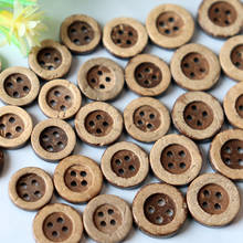 10mm - 20mm 4 holes Wide Edge Coconut Sewing Buttons for Clothing Baby Kids Cotton Linen Craft Decorative Accessories C0201-003 2024 - buy cheap