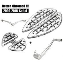 Aluminum cnc cut footboard chromed floorboards Fits for harley Softail slim fatboy heritage 2000-2017 2024 - buy cheap