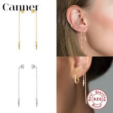 Canner Minimalist Sterling Silver Chain Piercing Earrings For Women Ohrringe Earrings Tassel Jewelry Pendiente Plata 925 2021 W5 2024 - buy cheap