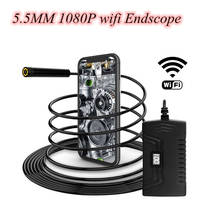 Endoscópio com câmera sem fio, 5.5mm, 2mp, 1080p, wi-fi, giro, imagem, boroscópio, ferramenta de inspeção, microscópio 2024 - compre barato