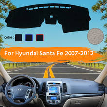 Capa para painel do carro, almofada com luz, instrumento, plataforma, para hyundai santa fe cm 2007 ~ 2012, acessórios para carro, 2008 2024 - compre barato