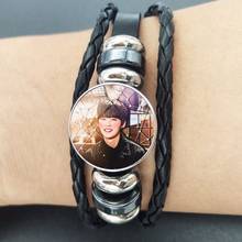 Kpop Stray Kids Album photo Crystal Bracelet DIY Braided Beaded korean fashion style gift for fans collection kpop stray kids 2024 - buy cheap