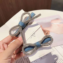 Retro Fabric Chinese Hairpin Hair Clip Pin Crystal Rhinestone Bow Jewelry Girls Hairgrip Headpiece Casual Party Hair Accessories 2024 - buy cheap