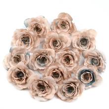 50pcs 4cm Silk Artificial Rose Flower Heads Cloth For Home Wedding Party Decoration DIY Christmas Accessories Craft Fake Flowers 2024 - buy cheap