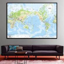 A2 Size The World Map Mercator Projection Fine Canvas Waterproof Wall Map For School Office Classroom Wall Decor 2024 - buy cheap