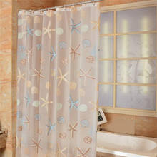 Modern Shower Curtain Starfish Partition Fresh Seaside Style Waterproof Mildew PEVA Curtain For Bathroom Shower Room 2024 - buy cheap
