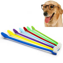 Escova de dente para cães e gatos, escova de plástico com 22cm para limpeza de boca e de animais de estimação, acessório para cães e gatos, 1 peça 2024 - compre barato