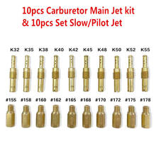 10Pcs Carburetor Main Jet Kit & 10Pcs Slow/Pilot Jet for Keihin PWK PE OKO KOSO PJ PWM PD Motorcycle ATV Carburetor 2024 - buy cheap