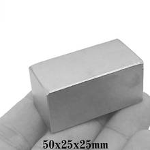 1/2/3/5PCS 50x25x25 mm Strong Neodymium Magnet 50*25 mm Powerful NdFeB Magnets 50x25x25mm Block Rare Earth Magnet 50*25*25 mm 2024 - buy cheap