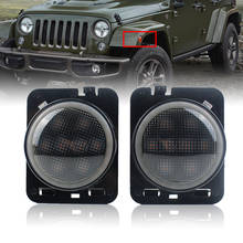 2X Halo Ring LED Front Turn Signal Fender Side Marker Light For 2007-2017 Jeep Wrangler JK 2024 - buy cheap