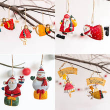 Boneco de neve papai noel anjo ornamentos árvore de natal pendurado pingentes artesanato ano novo decoração de natal decoração de festa em casa fw25 2024 - compre barato