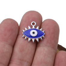 10PCS Enamel Blue Evil Eye Charm Pendant  Jewelry Making Bracelet Necklace DIY Earrings Accessories Craft 2024 - buy cheap