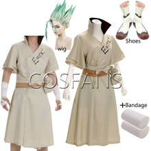 Anime Cosplay Dr.STONE Ishigami Senku Costume Men Anime Cosplay Costume Dr.STONE Ishigami Senku Halloween Cosplay Wigs and shoes 2024 - buy cheap