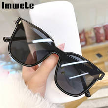 Imwete 2021 New Oversized Square Sunglasses Women Luxury Brands Sunglass Men Vintage Colored Sun Glasses Shades Black Goggle UV 2024 - buy cheap