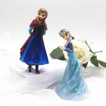 Disney Action & Toy Figures Girl Cake Decorations Frozen Elsa Anna Princess Doll Anime Cartoon Toys 2024 - buy cheap