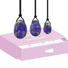 Drop Shipping Lapis Lazuli Yoni Eggs 3 Sizes Natural Healing Stone  To Train Pelvic Muscles Kegel Exercise Drilled Massage Ball 2024 - buy cheap