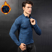 Roupa térmica de esticar masculina, roupa íntima térmica para homens, trajes de inverno, roupas íntimas de compressão, camisa térmica de lã 2024 - compre barato