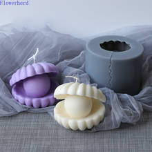 Molde de vela de aromaterapia con concha de perla grande, Kit de fabricación de velas, moldes de resina, Fondant molde de silicona, molde de jabón 3d, molde de vela de silicona 2024 - compra barato