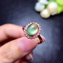 Prehnite ring Natural And Real Prehnite Ring Wedding Engagement Rings for Women 925 sterling silver Ring 2024 - buy cheap