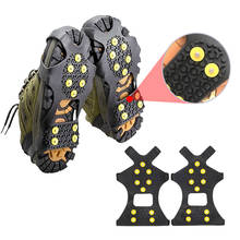 Crampones antideslizantes para escalada en hielo, cubrezapatos de invierno, tallas s-xl, 10 tacos, 1 par 2024 - compra barato