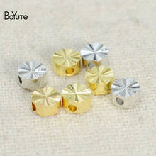 BoYuTe (100 Pieces/Lot) 5*2.5MM Hand-made Flower Carved Spacer Beads Factory Direct Sale Diy Jewelry Accessories Loose Beads 2024 - buy cheap