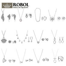 High Quality Original 925 Sterling Silver Necklace Earring Set with Original Engraved Woman Jewelry Gift Free Shipping 2024 - buy cheap