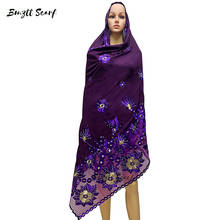 Bufandas de gasa bordadas para mujer, chal de alta calidad, a la moda, de gran tamaño, para exteriores, BF-008 2024 - compra barato