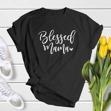 Футболка с принтом «Blessed Mama», Милая футболка для женщин, христианская мама, Life, прикольная футболка 90s, подарок на день матери, футболка для новой мамы, Прямая поставка 2024 - купить недорого