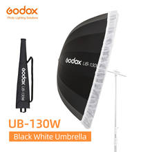 Godox UB-130W 51in 130cm Parabolic Black White Reflective Umbrella Studio Light Umbrella with Black Silver Diffuser Cover Cloth 2024 - buy cheap