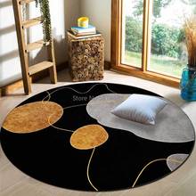 Alfombra antideslizante para sala de estar y dormitorio, alfombrilla moderna Simple con costura de línea negra, gris, verde y dorada, 200cm, personalizada 2024 - compra barato