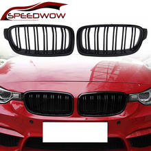 SPEEDWOW Car Front Grille Gloss Matte Black Slat Kidney Grilles For BMW 3 Series F30 F31 F35 2013 2014 2015 2016 2017 2018 2019 2024 - buy cheap
