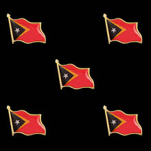 Timor-leste bandeira acenando 3d lapela chapéu boné gravata pino emblema broche patriotismo orgulho broche 2024 - compre barato
