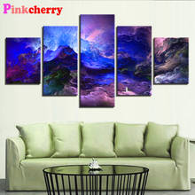 5 Piece 5d diy Diamond Painting Abstract Psychedelic Nebula Space Full Round diamond embroidery kit Cross stitch Mosaic Decor , 2024 - buy cheap