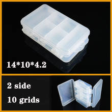 Пластиковая коробка для хранения с двумя боковыми 10 ячейками, практичный регулируемый отсек для ювелирных изделий, винтовой держатель, чехол, органайзер, контейнер 2024 - купить недорого
