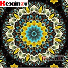 Kexinzu taladro redondo cuadrado completo 5D DIY pintura de diamante "patrón de flores" 3D bordado Rhinestone punto de cruz 5D decoración del hogar X0440 2024 - compra barato