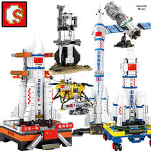 Sembo blocks deep space rocket station fights sets model building kits bricks technique aviation spaceship spaceflight 2024 - buy cheap