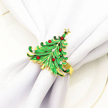 12pcs Christmas decoration napkin buckle Christmas tree napkin ring cloth ring 2024 - buy cheap