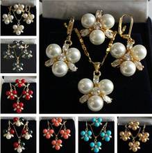 Conjunto de collar y anillo con colgante de concha del Mar del Sur, conjunto de 8mm, cuentas redondas, pendientes, perlas, AAA + 2024 - compra barato