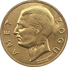 24-K Gold plated 1927 Albania 20 Franga Ari coins copy 2024 - buy cheap