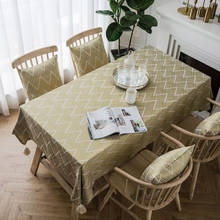 Toalha de mesa geométrica, toalha de mesa simples com corredor para fotografia, decoração à prova de poeira, para decoração de cozinha, casamento, banquetes 2024 - compre barato