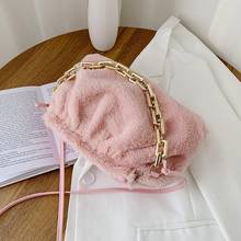 Brand Designer Fur Women's Shoulder Bag Fashion Chain Handbag Smal Cloud Crossbody Bag 2024 - buy cheap